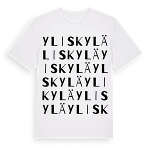 Yliskylä ordlek t-shirt – ekologisk bomull t-shirt från Pinshirt