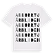 White t-shirt med Abborrtjärnliden ordlek t-shirt