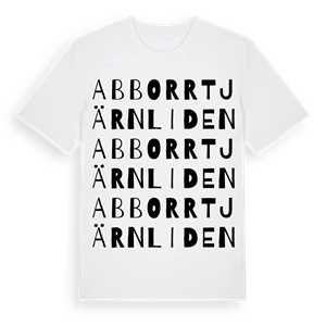 Abborrtjärnliden ordlek t-shirt – ekologisk bomull t-shirt från Pinshirt