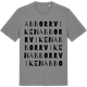 Mid Heather Gray t-shirt med Abborrviken ordlek t-shirt