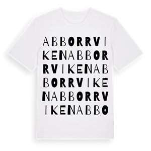 Abborrviken ordlek t-shirt – ekologisk bomull t-shirt från Pinshirt