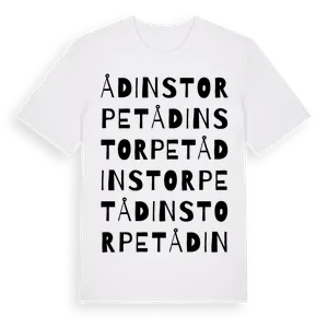 Ådinstorpet ordlek t-shirt – ekologisk bomull t-shirt från Pinshirt