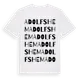 White t-shirt med Adolfshem ordlek t-shirt