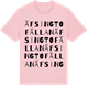 Pink Cotton t-shirt med Äfsingtofällan ordlek t-shirt