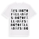 White t-shirt med Äfsingtofällan ordlek t-shirt