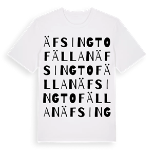Äfsingtofällan ordlek t-shirt – ekologisk bomull t-shirt från Pinshirt