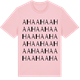 Pink Cotton t-shirt med Aha ordlek t-shirt