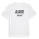 White t-shirt med Ajaur i Sverige t-shirt