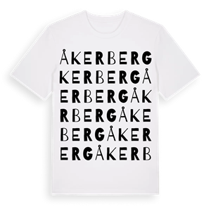 Åkerberg ordlek t-shirt – ekologisk bomull t-shirt från Pinshirt