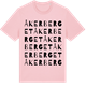 Pink Cotton t-shirt med Åkerberget ordlek t-shirt