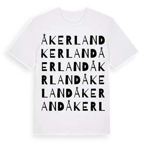 Åkerland ordlek t-shirt – ekologisk bomull t-shirt från Pinshirt