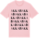 Pink Cotton t-shirt med Akkan ordlek t-shirt