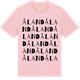 Pink Cotton t-shirt med Åland ordlek t-shirt
