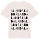 Vintage White t-shirt med Åland ordlek t-shirt