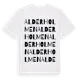 White t-shirt med Alderholmen ordlek t-shirt