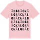 Pink Cotton t-shirt med Älgbäck ordlek t-shirt