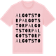 Pink Cotton t-shirt med Algotstorp ordlek t-shirt
