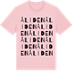 Pink Cotton t-shirt med Åliden ordlek t-shirt