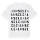 White t-shirt med Almsele ordlek t-shirt