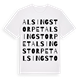 White t-shirt med Alsingstorpet ordlek t-shirt