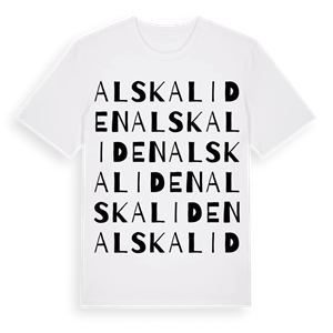 Alskaliden ordlek t-shirt – ekologisk bomull t-shirt från Pinshirt