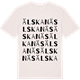 Vintage White t-shirt med Älskanäs ordlek t-shirt
