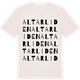 Vintage White t-shirt med Altarliden ordlek t-shirt