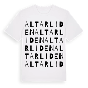 Altarliden ordlek t-shirt – ekologisk bomull t-shirt från Pinshirt