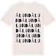 Vintage White t-shirt med Ålund ordlek t-shirt