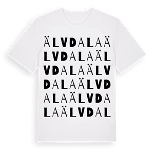 Älvdala ordlek t-shirt – ekologisk bomull t-shirt från Pinshirt