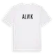 White t-shirt med Alvik i Sverige t-shirt