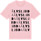 Pink Cotton t-shirt med Älvslunda ordlek t-shirt