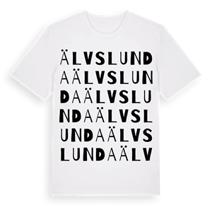 Älvslunda ordlek t-shirt – ekologisk bomull t-shirt från Pinshirt