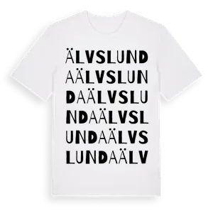 Älvslunda ordlek t-shirt – ekologisk bomull t-shirt från Pinshirt