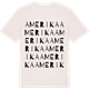 Vintage White t-shirt med Amerika ordlek t-shirt