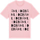 Pink Cotton t-shirt med Åmliden ordlek t-shirt