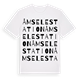 White t-shirt med Åmsele station ordlek t-shirt