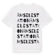 White t-shirt med Åmsele Station ordlek t-shirt