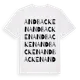 White t-shirt med Andbacken ordlek t-shirt