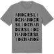 Mid Heather Gray t-shirt med Andersliden ordlek t-shirt