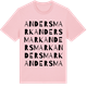 Pink Cotton t-shirt med Andersmark ordlek t-shirt