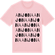 Pink Cotton t-shirt med Anjona ordlek t-shirt