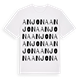White t-shirt med Anjona ordlek t-shirt