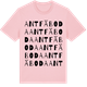 Pink Cotton t-shirt med Antfäboda ordlek t-shirt