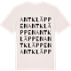 Vintage White t-shirt med Antkläppen ordlek t-shirt