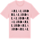 Pink Cotton t-shirt med Arlalund ordlek t-shirt
