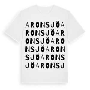 Aronsjö ordlek t-shirt – ekologisk bomull t-shirt från Pinshirt