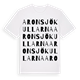 White t-shirt med Aronsjökullarna ordlek t-shirt