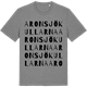 Mid Heather Gray t-shirt med Aronsjökullarna ordlek t-shirt