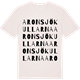 Vintage White t-shirt med Aronsjökullarna ordlek t-shirt